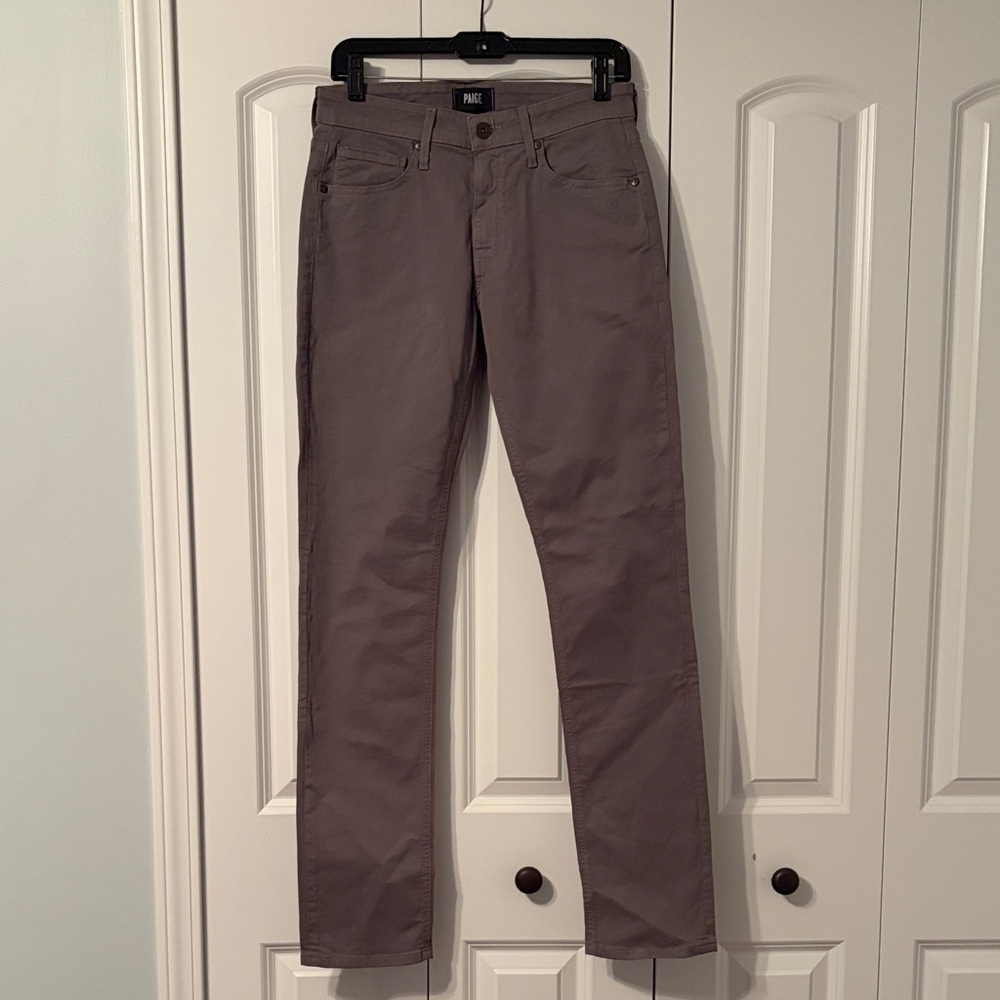 PAIGE Straight-Leg Pants in Gray